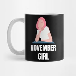 November Birthday Women Girl Pink Mug